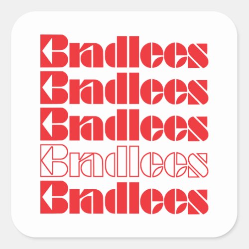 Bradlees Department Store Square Sticker