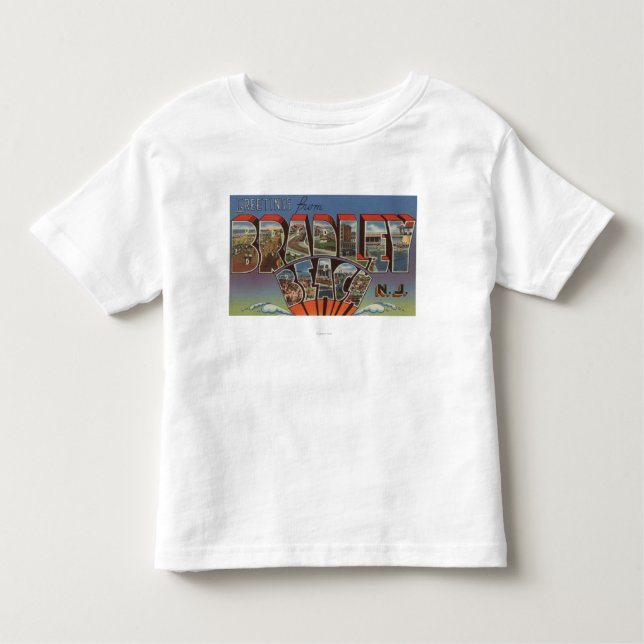 Bradley Beach, New Jersey - Large Letter Scenes Toddler T-shirt (Front)