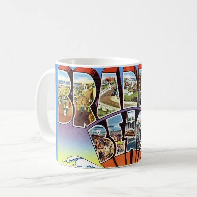 Bradley Beach  NJ Postcard Coffee Mug (Front Left)