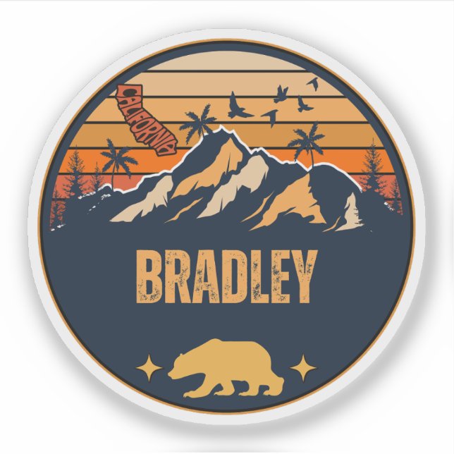 Bradley, California Sticker (Front)