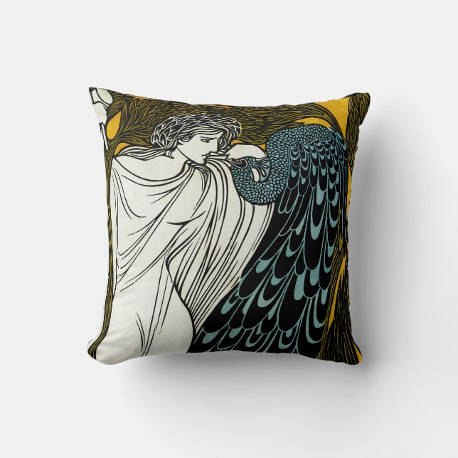 Bradley: His Book Throw Pillow (Front)