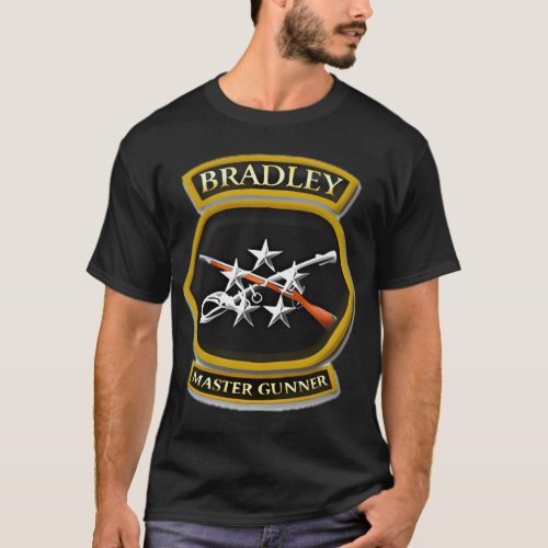Bradley Master Gunner Logo On Front Keep Calm On B T_Shirt