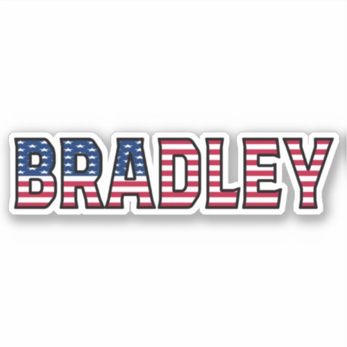 Bradley Name First Name USA Sticker Stickerset