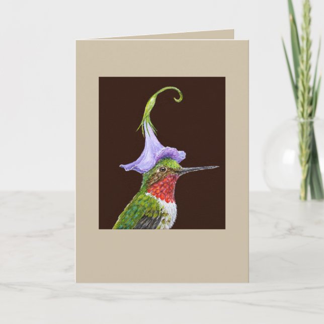 Bradley the hummingbird card (Front)