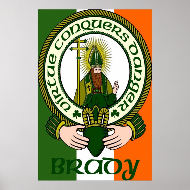 Brady Clan Motto Poster Print (Front)