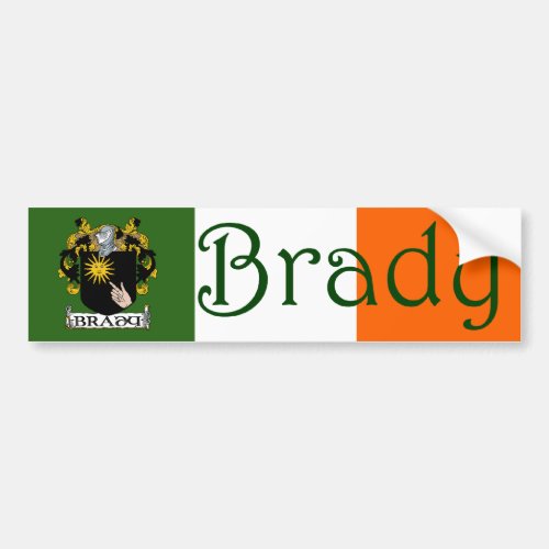 Brady Coat of Arms Bumper Sticker