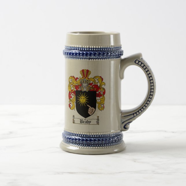 Brady Coat of Arms Stein / Brady Family Crest (Right)
