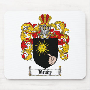 BRADY FAMILY CREST - BRADY COAT OF ARMS MOUSE PAD
