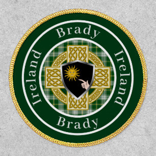 Brady Irish Shield & Celtic Cross Personalized Patch