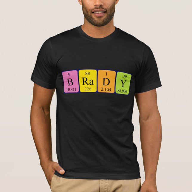 Brady periodic table name shirt (Front)