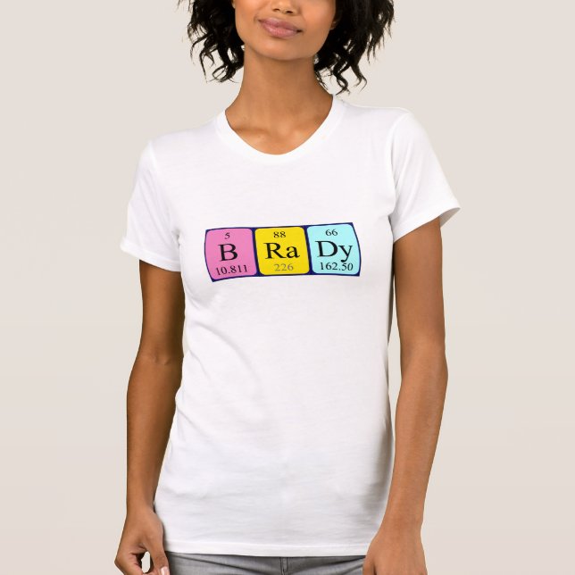 Brady periodic table name shirt (Front)