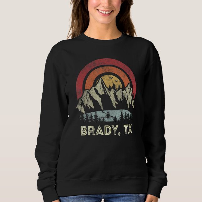 Brady Texas Mountain Sunset Sunrise Kayaking Sweatshirt (Front)