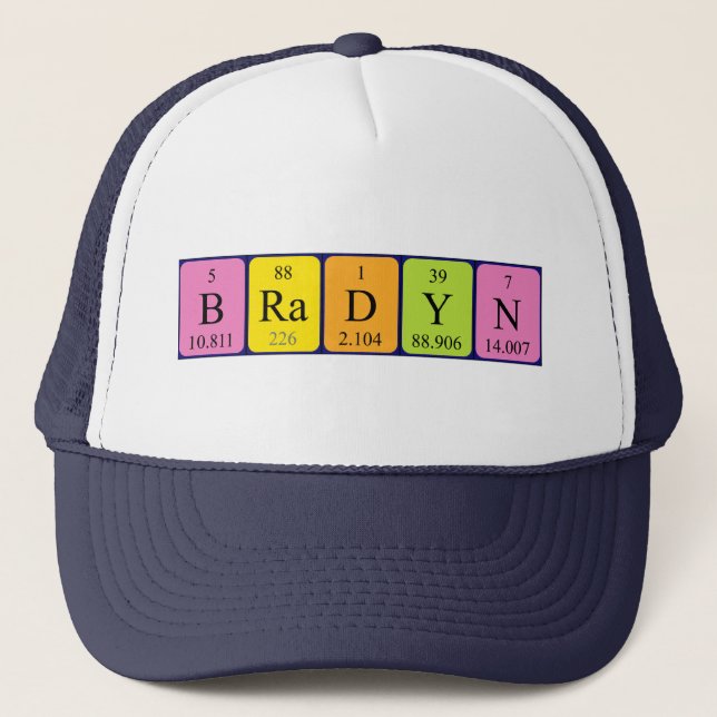 Bradyn periodic table name hat (Front)