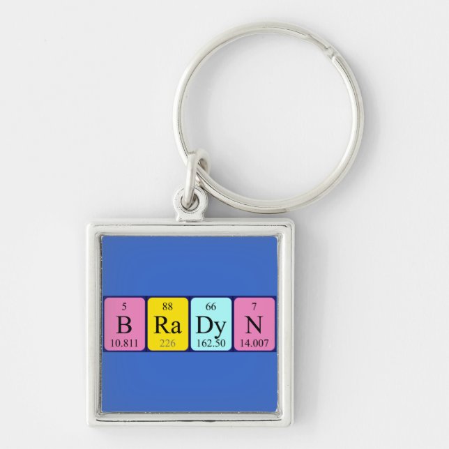 Bradyn periodic table name keyring (Front)