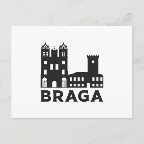 Braga Portugal City Skyline Cityscape Gift Idea Postcard