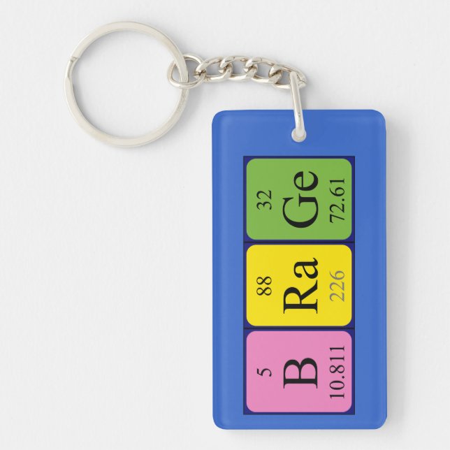 Brage periodic table name keyring (Front)
