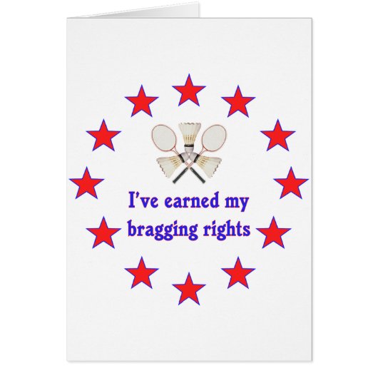 Bragging Rights Badminton Cards (Front)