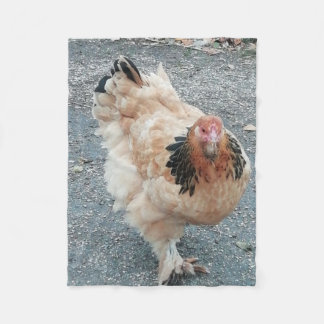 Brahma chicken taking a stroll. fleece blanket