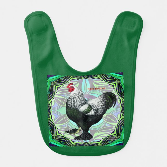 Brahma:  Fancy Dark Rooster Bib (Front)