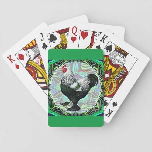 Brahma  Fancy Dark Rooster Poker Cards
