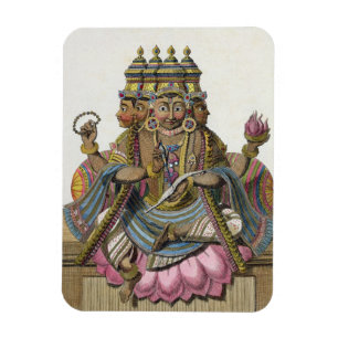 Brahma, Hindu god of creation, from 'Voyage aux In Magnet