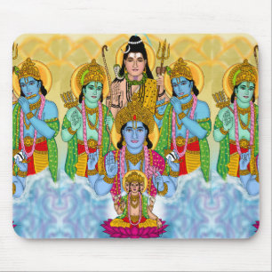Brahma Vishnu Shiva Ram Krishna Mouse Pad
