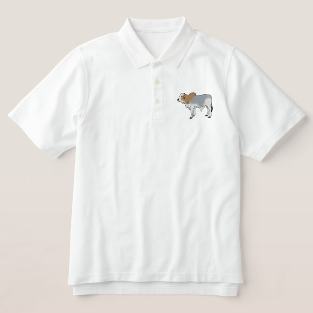 Brahman Bull Embroidered Polo Shirt (Design Front)