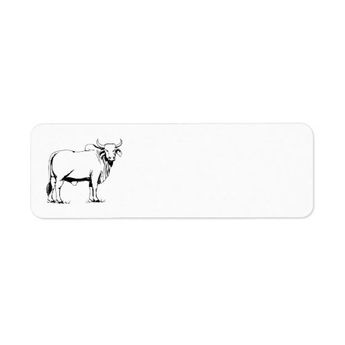 Brahman Cow Label