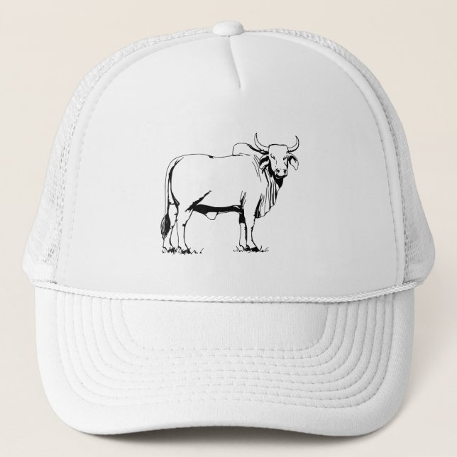 Brahman Cow Trucker Hat (Front)