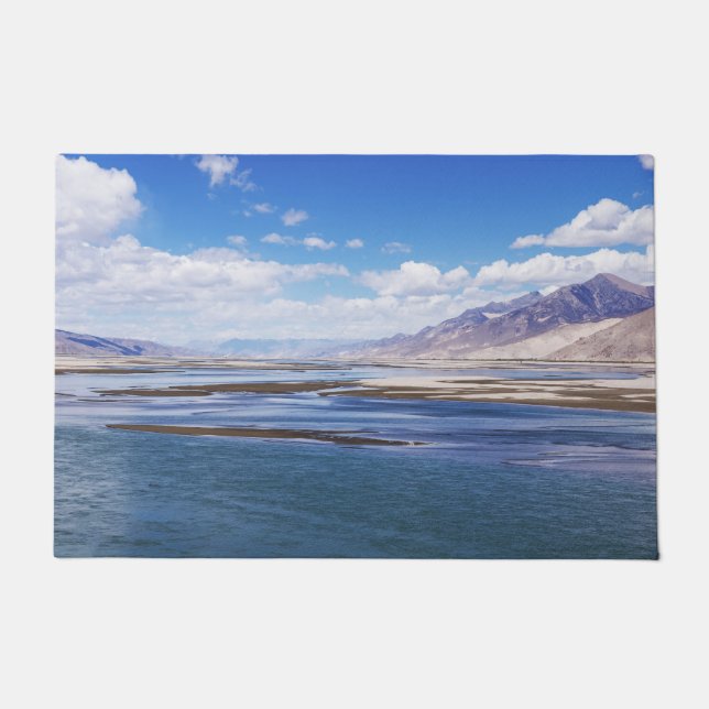 Brahmaputra river and mountain landscape - Tibet Doormat (Front)