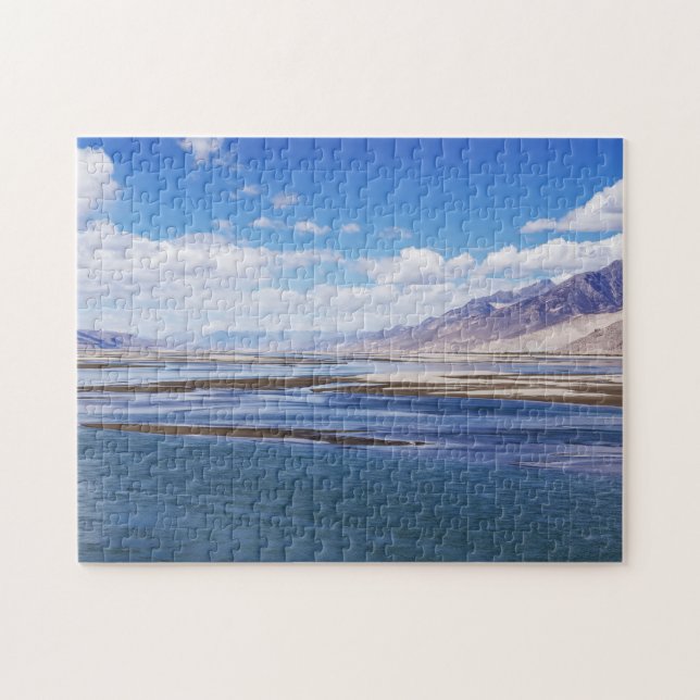 Brahmaputra river and mountain landscape - Tibet Jigsaw Puzzle (Horizontal)