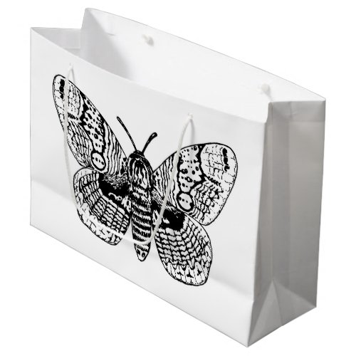 Brahmin moth drawing large gift bag