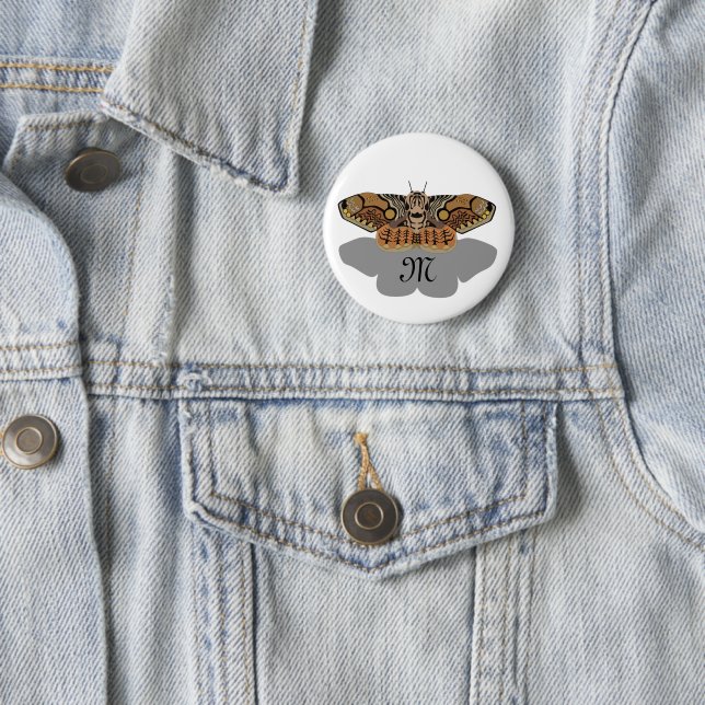 Brahmin Moth Monogram Button (In Situ)