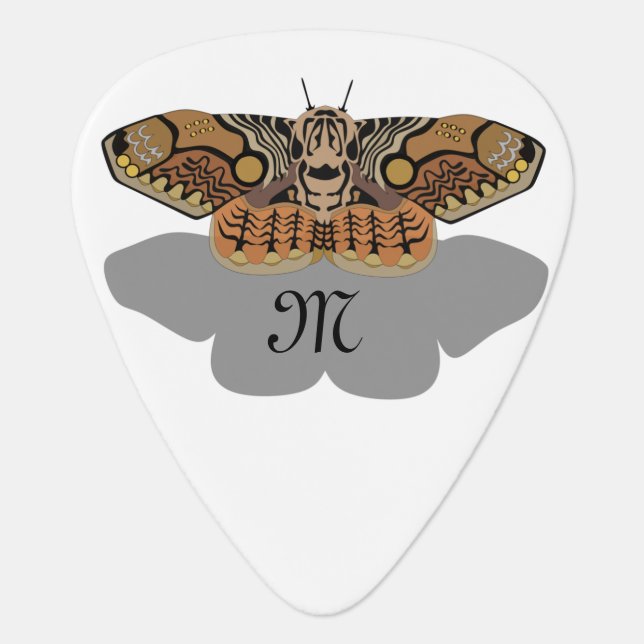 Brahmin Moth Monogram Guitar Pick (Front)
