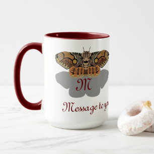 Brahmin Moth Monogram Mug