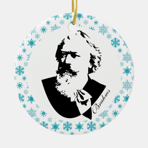 Brahms Composer Music Christmas Keepsake Ceramic Ornament