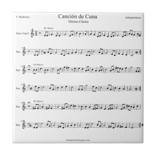 Brahms Lullaby Sheet Music Tile