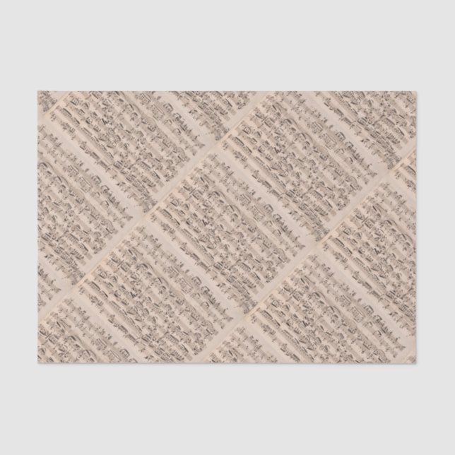 Brahms Music Manuscript Tissue Paper (Front)