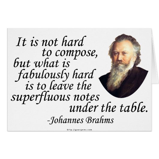 Brahms on Composing Cards (Front Horizontal)