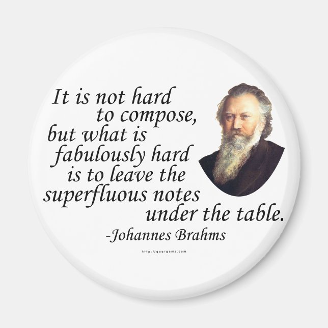 Brahms on Composing Magnet (Front)
