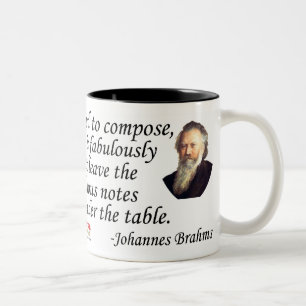 Brahms on Composing Two-Tone Coffee Mug