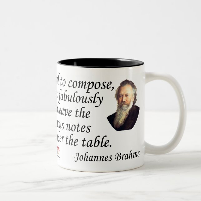 Brahms on Composing Two-Tone Coffee Mug (Right)
