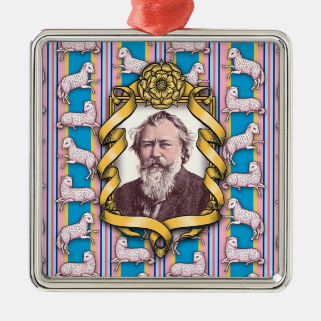 Brahms's Lullaby Metal Ornament (Front)