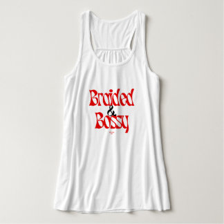 Braid Hairstyle Racerback Graphic Tank Top