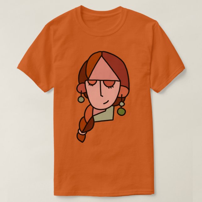 Braid lady T-Shirt (Design Front)