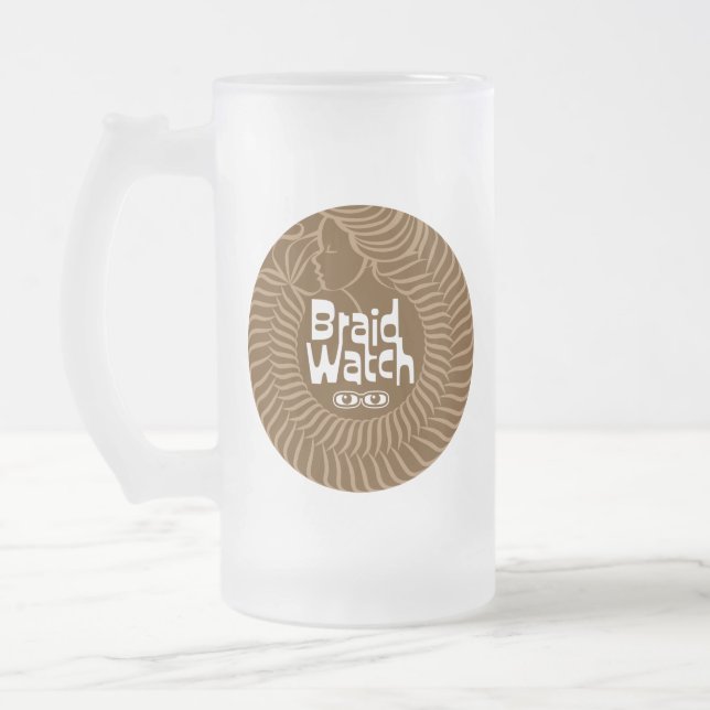 Braid Watch Lezbi Nerdy Chibi Frosted Mug (Left)