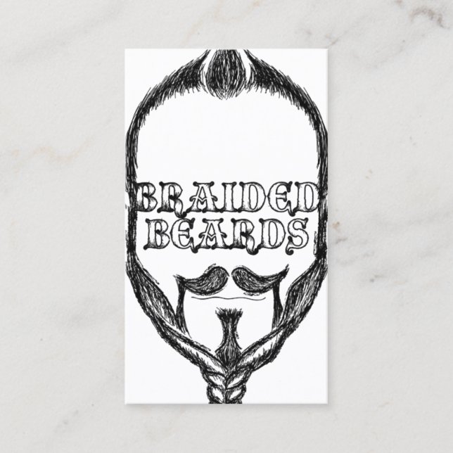 braided beards business card (Front)