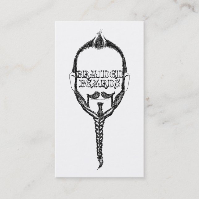 braided beards business card (Front)