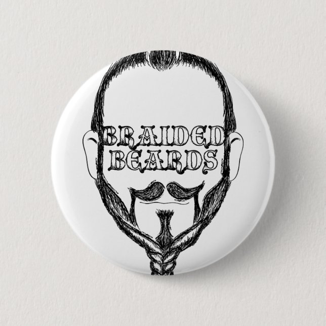 braided beards button (Front)