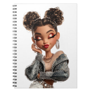 Braided Glam Girl Spiral Photo Notebook